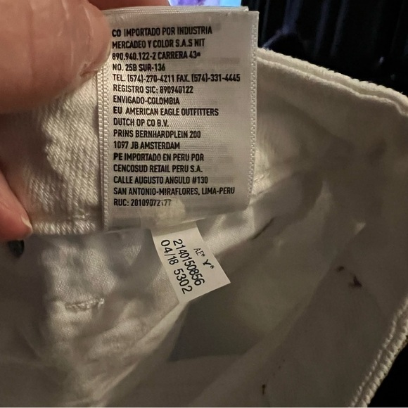 AMERICAN Eagle White Distressed Jean Skirt size XS - Picture 4 of 13